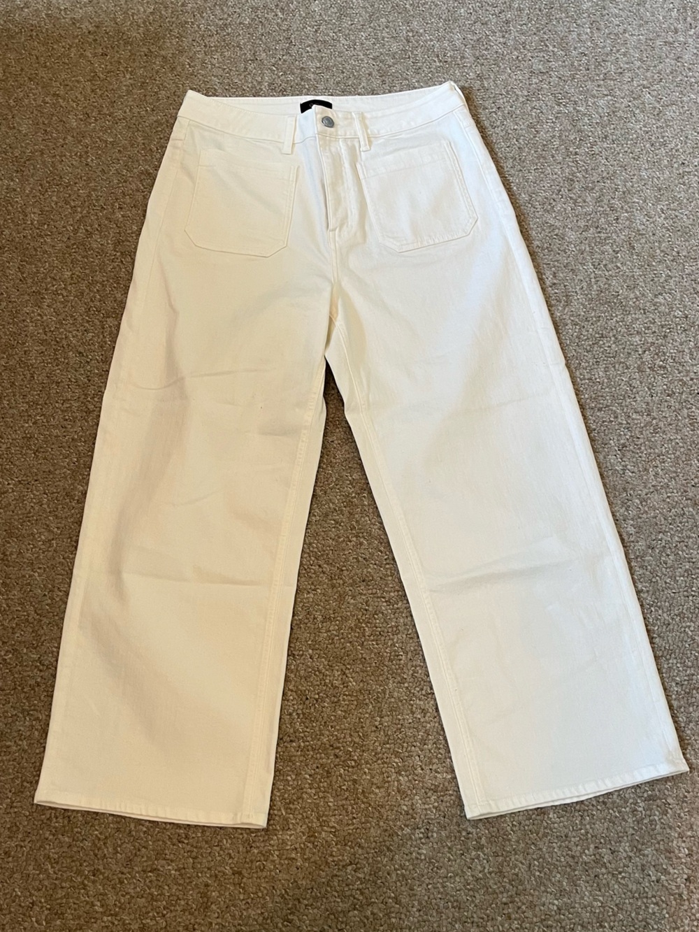 Quince White Wide-Leg Jeans